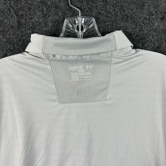 Under Armour Polo Shirt Men’s XXL Gray Golf Performance HeatGear Snap Button - Picture 5 of 11